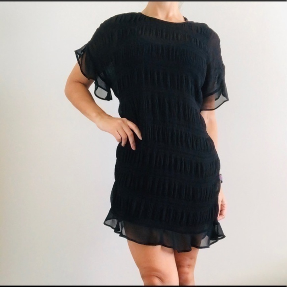 Athe Vanessa Bruno rouched Black Dress